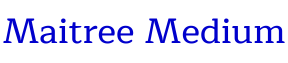 Maitree Medium 字体